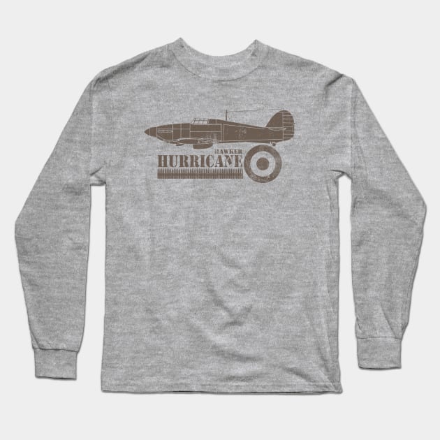 RAF Hurricane Battle of Britain (distressed) Long Sleeve T-Shirt by TCP